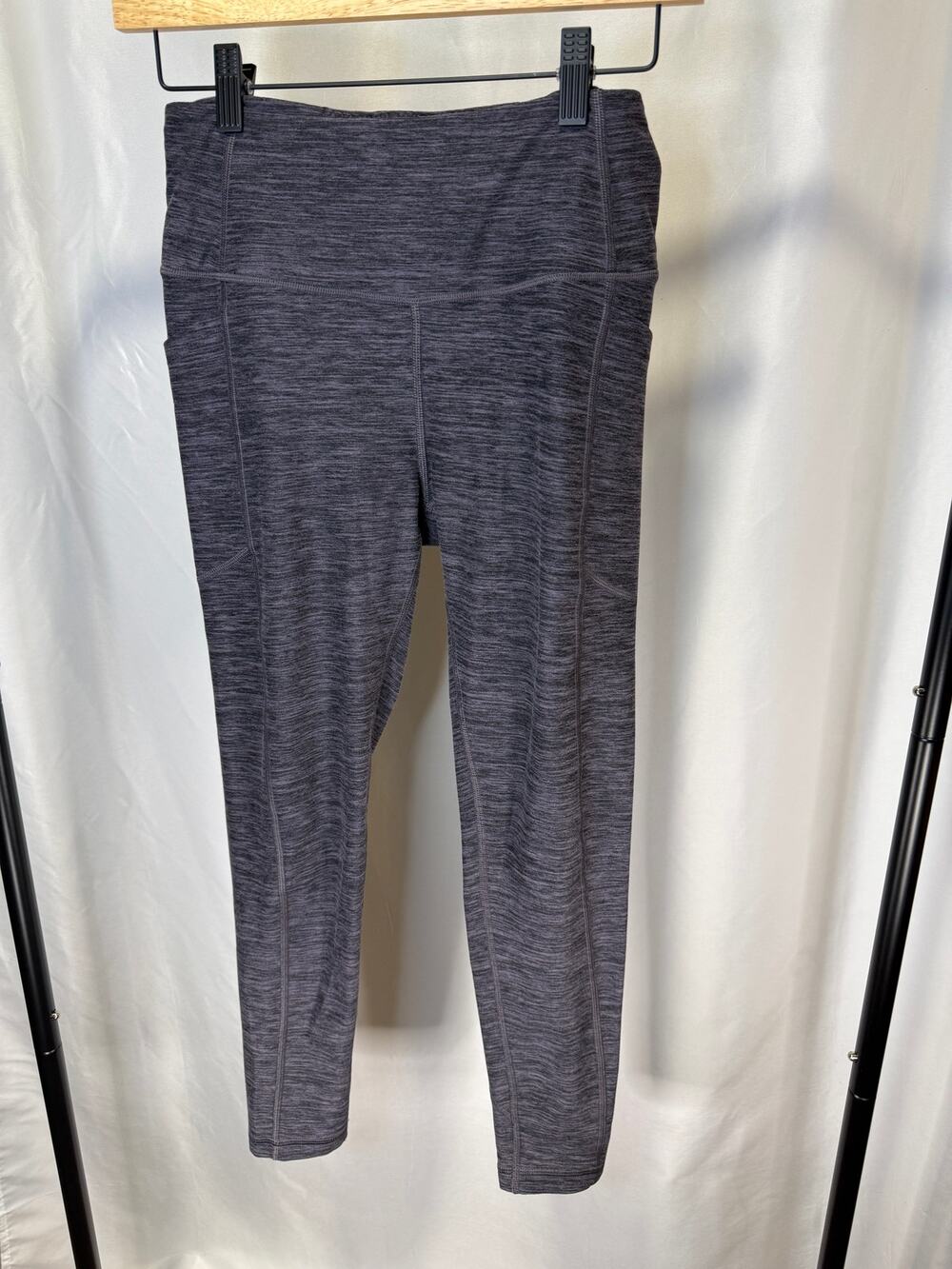 Victoria's Secret Leggings Women's Size S Gray Heather High Rise Side Pockets